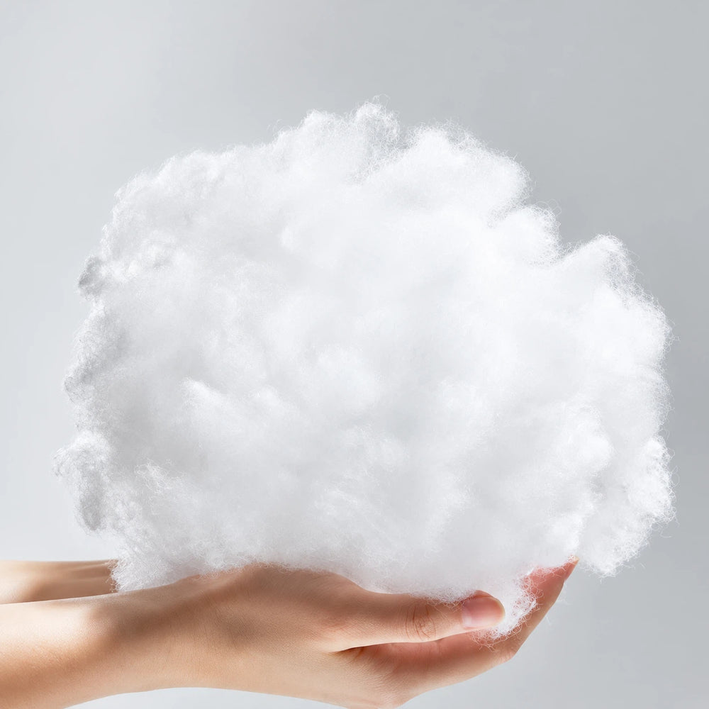 3. It's filled with 100% cotton, not chemical foam